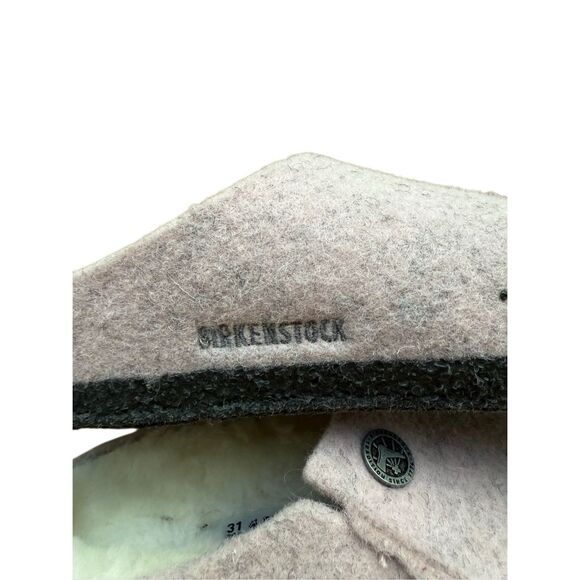 Birkenstock Girls Soft Pink Zermatt Shearling Wool Felt Slip On Clogs Size 31 13 - Picture 5 of 16